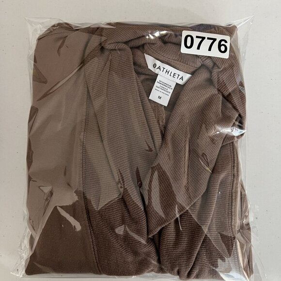 Athleta Womens M Open Front Long Cardigan Waterfall Soft Pockets Thumbholes Cozy - Picture 16 of 16